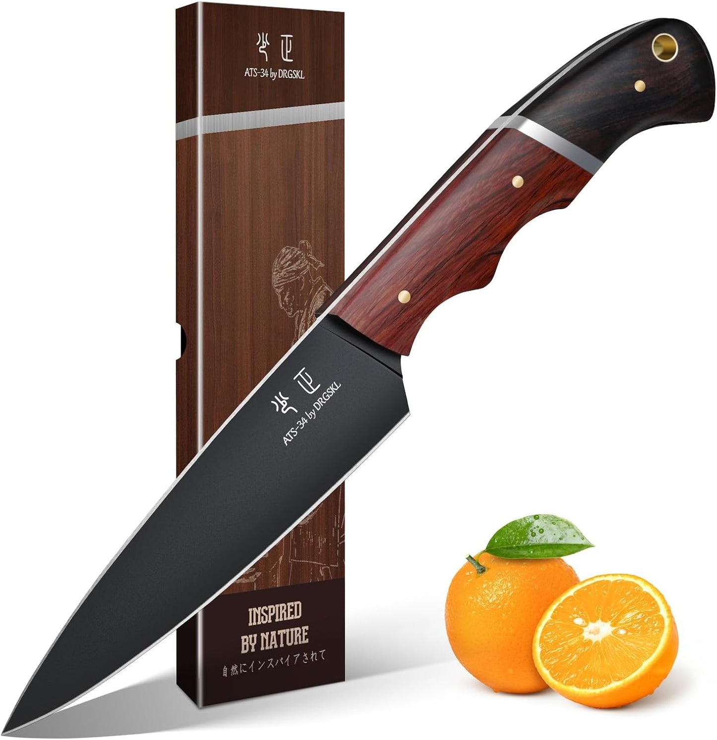 DRGSKL Cuchillo de cocina de Japón - Cuchillo de chef pequeño de 5...