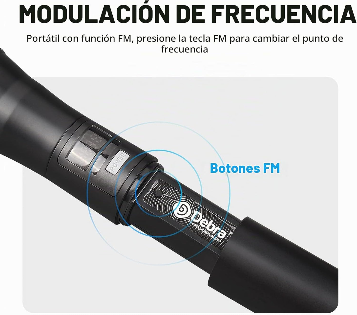 D Debra Sistema de Micrófono Inalámbrico de Audio Pro DU4004 UHF 4...