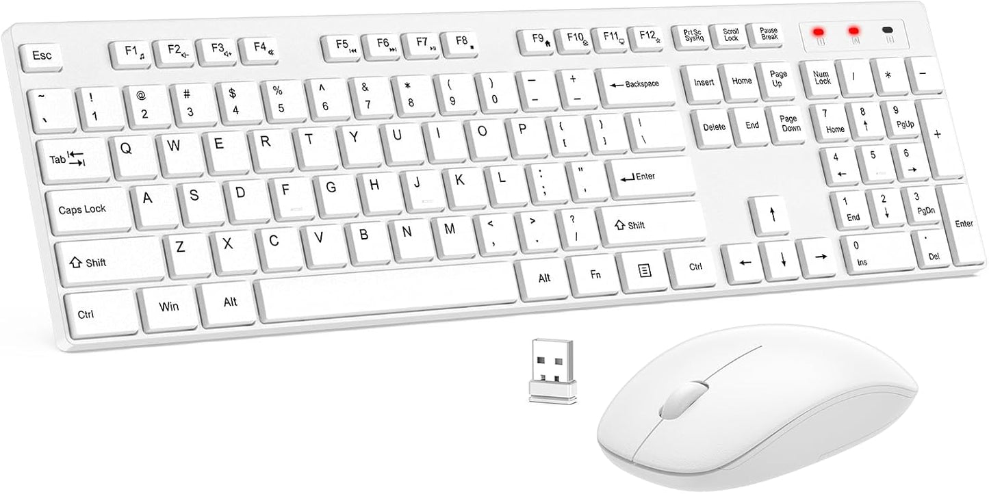 Combo de teclado y mouse inalámbrico, EDJO, teclado y mouse USB ina...