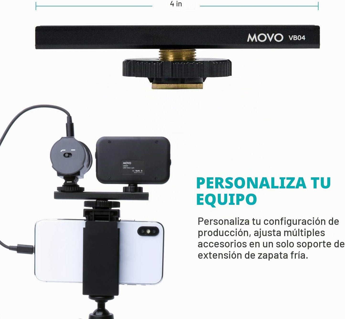 Kit de vlogging Movo iVlogger para iPhone - Compatible con Lightnin...