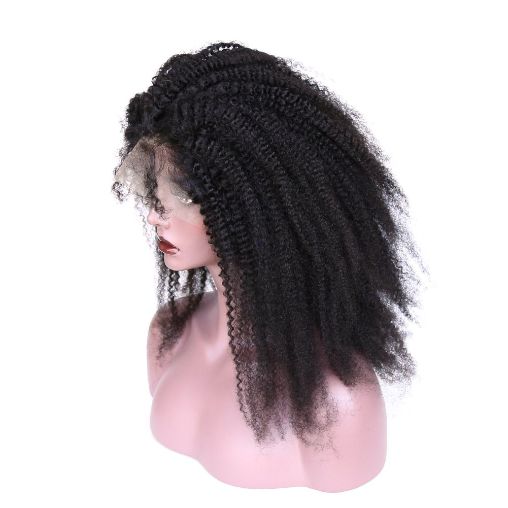 zigzag hair Pelucas de cabello humano rizado con encaje frontal par...