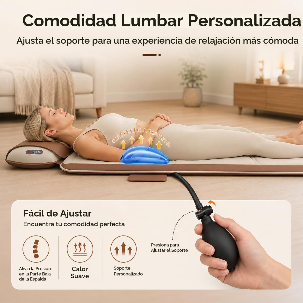 Alfombrilla de masaje de cuerpo completo con almohada de masaje de...