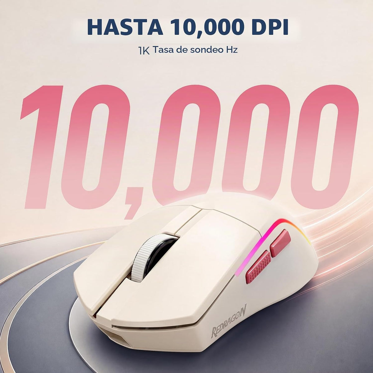 Redragon S174 - Teclado y mouse inalámbrico para juegos con tres mo...