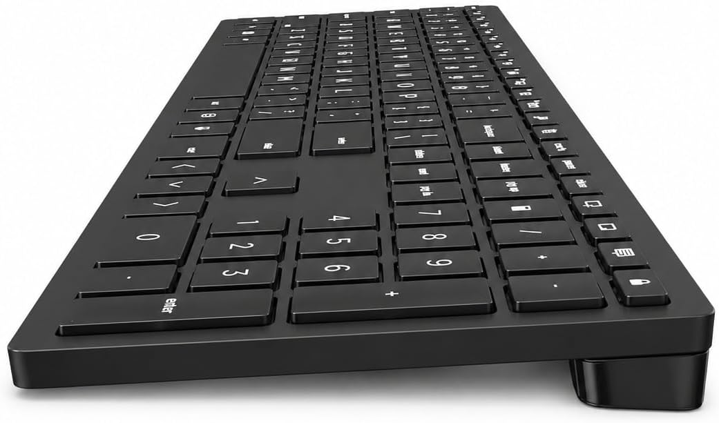HP Combo de teclado y mouse inalámbricos 710, diseño delgado con te...