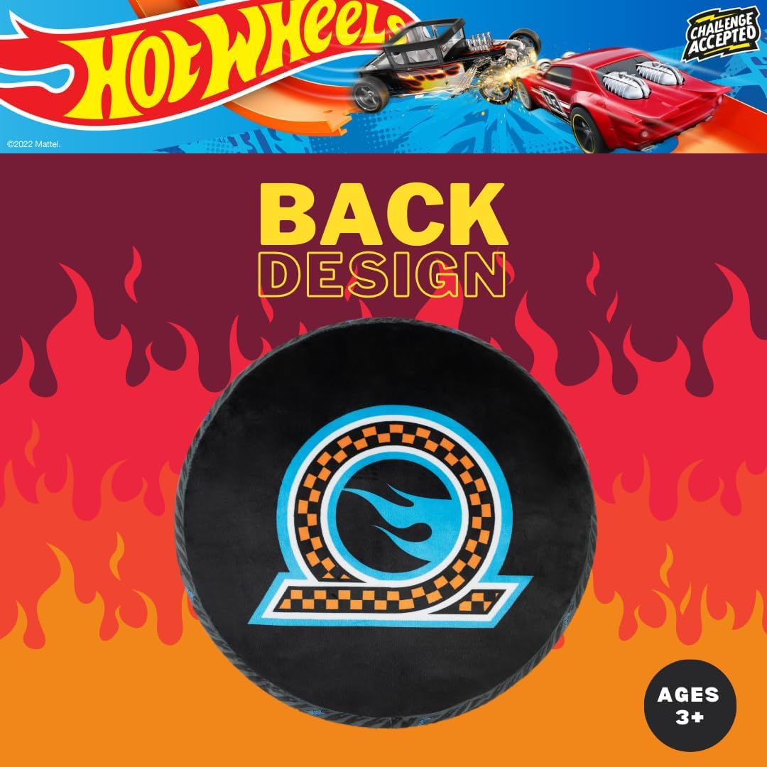 Hot Wheels - Almohada decorativa de felpa para neumáticos de carrer...