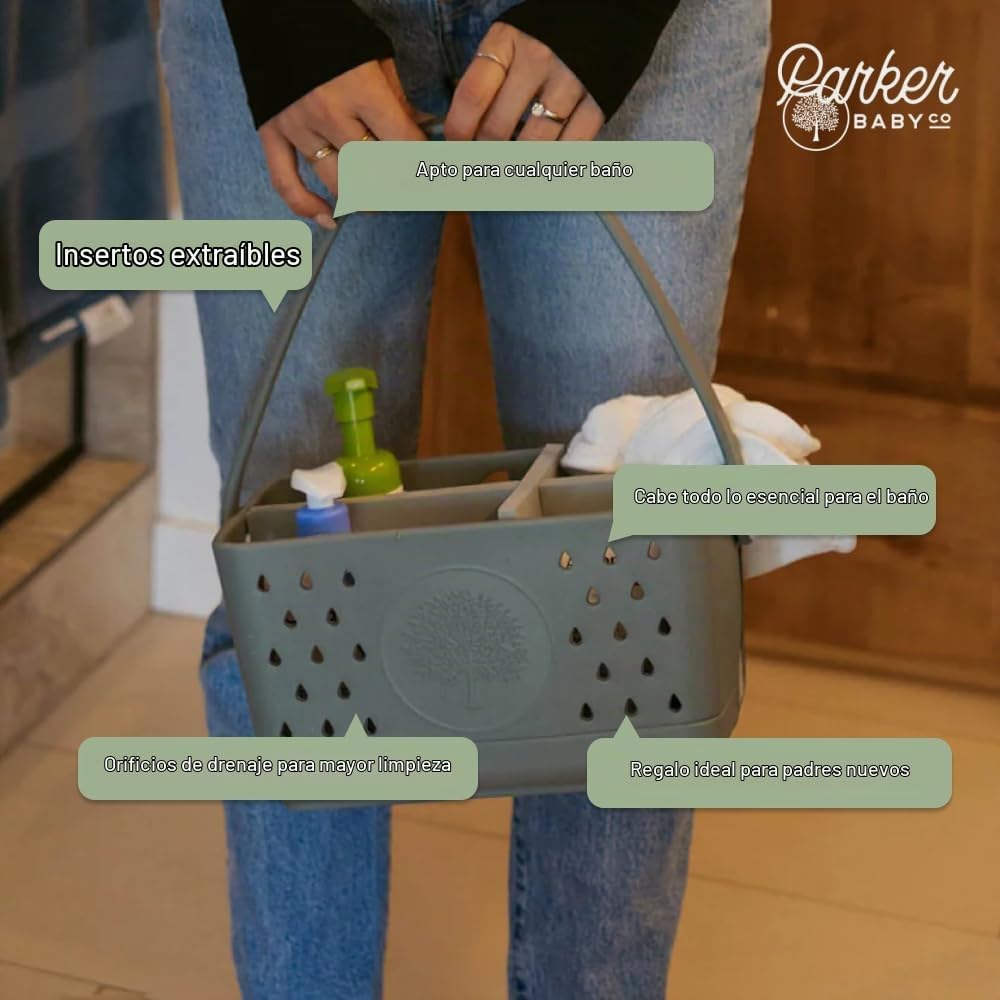 Parker Organizador de Baño para Bebé | Sin BPA y Grado Alimenticio...