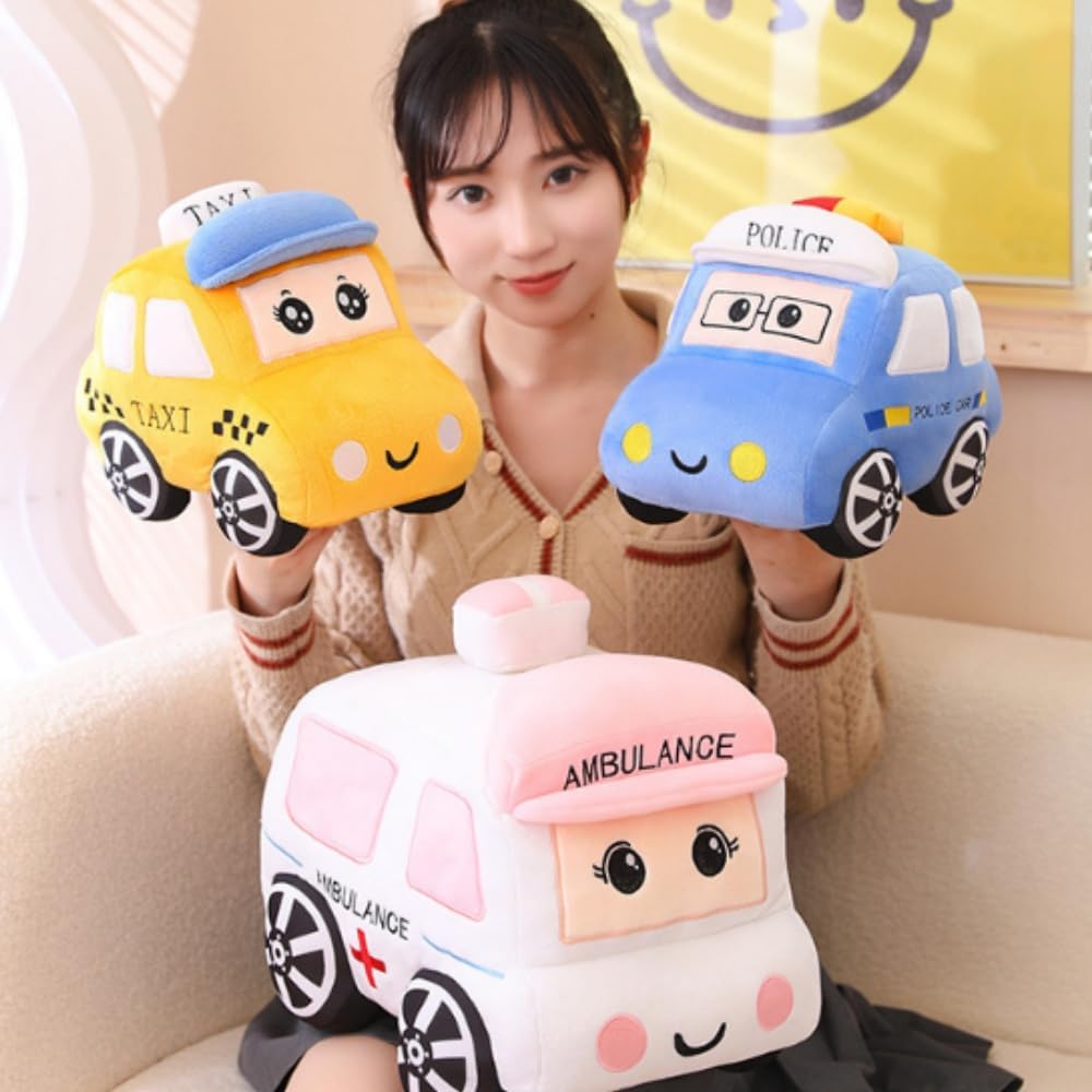 OUKEYI Juguete de peluche para coche, 11.8 pulgadas, suave taxi, ju...