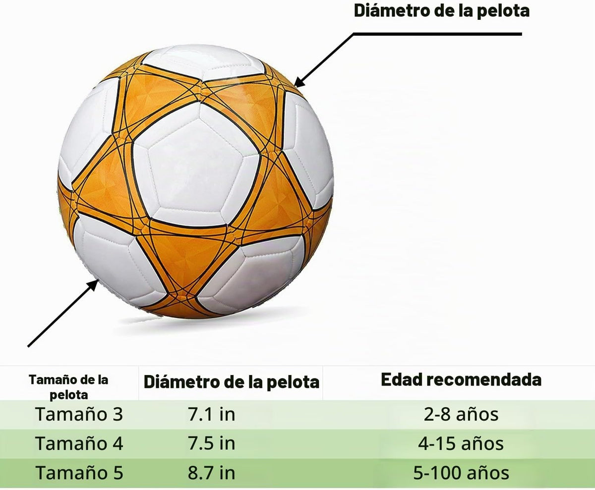 AYANICA Balón de fútbol tamaño 3,4,5 PU suave para práctica de entr...