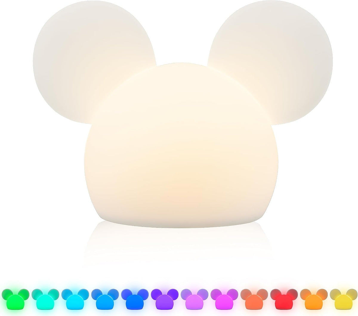 Disney Lámpara de Mickey Mouse Esponjosa, Cambio de Color, Luz Noct...