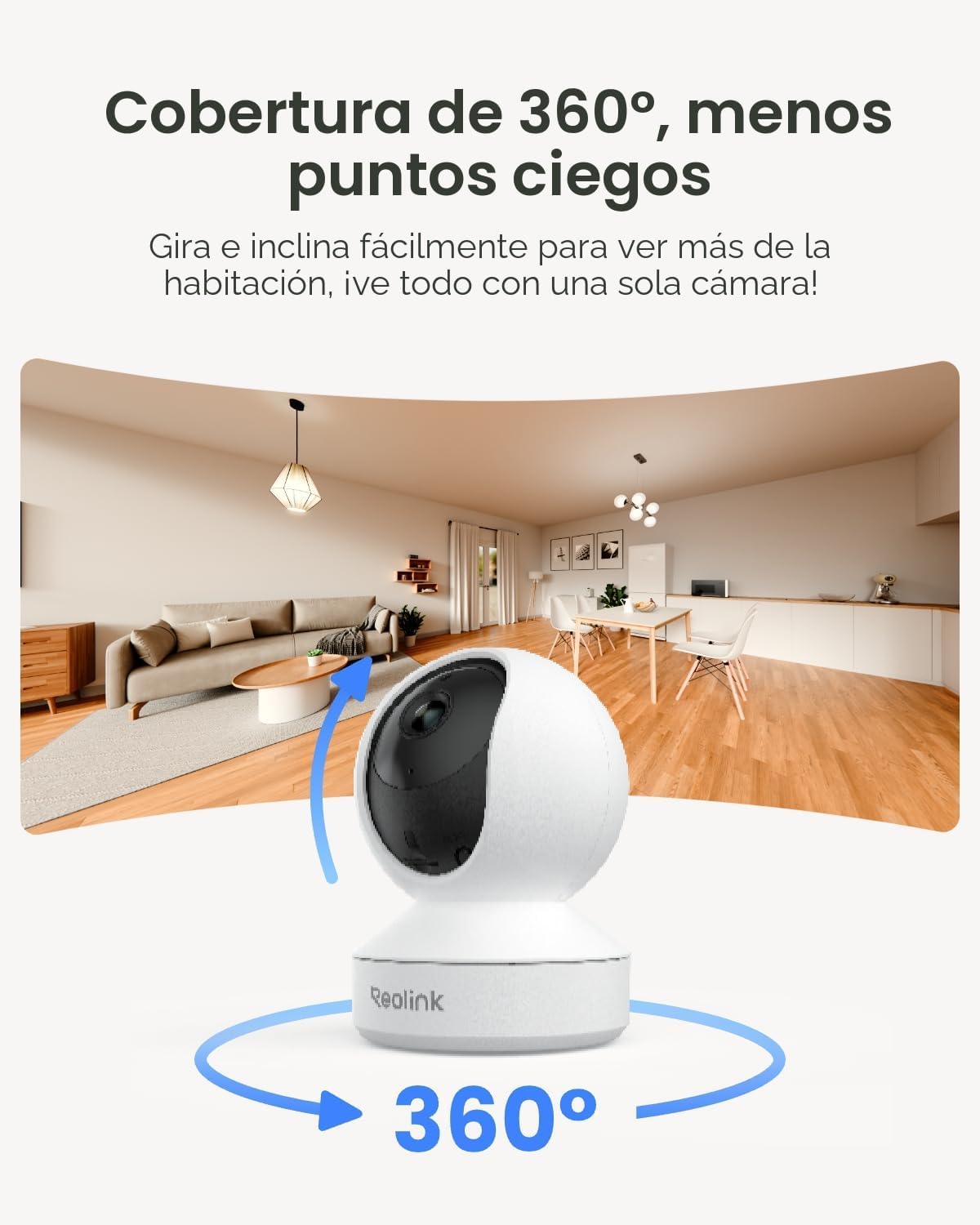 REOLINK Sistema de cámara de seguridad para el hogar, 3MP HD Plug-i...