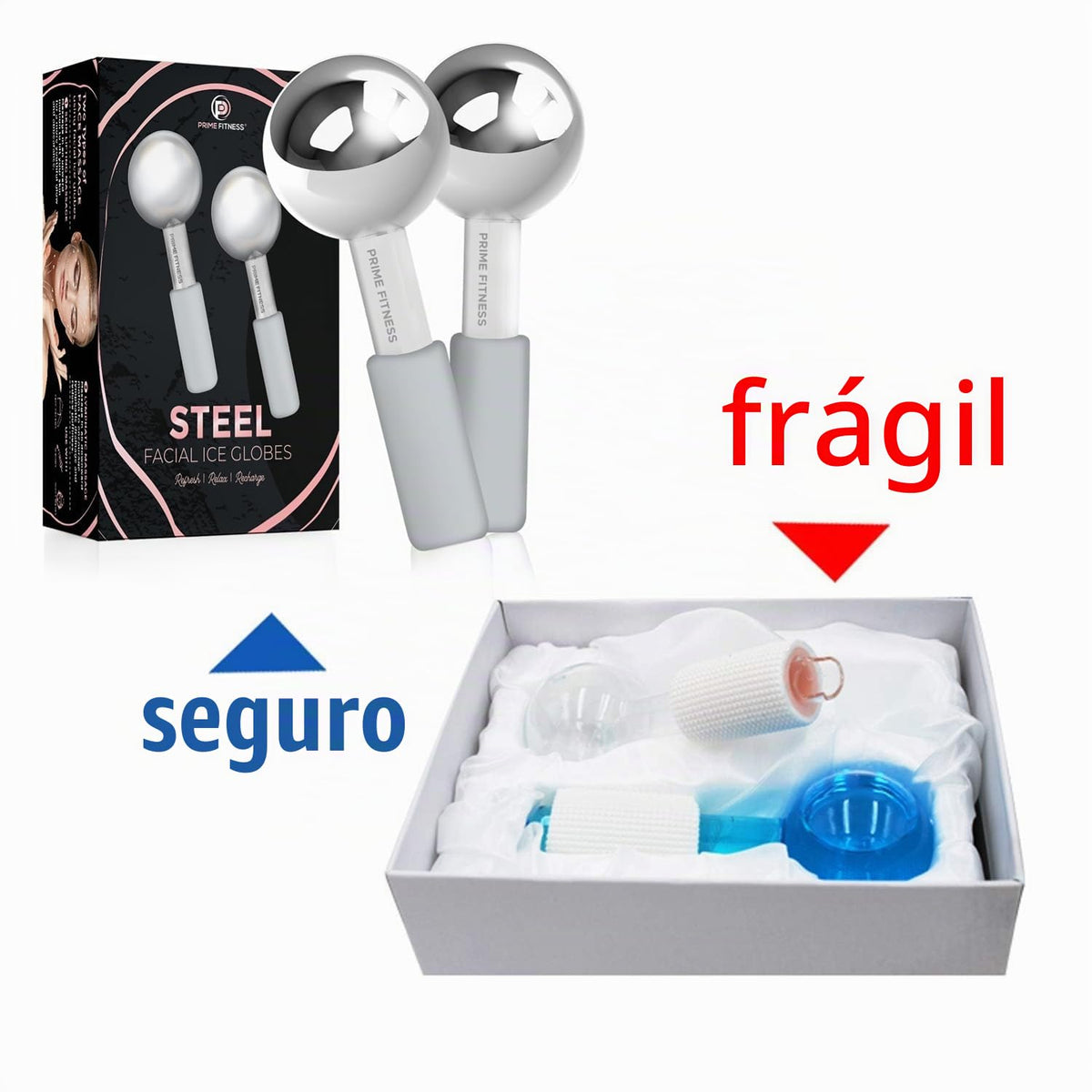 Globos de hielo para tratamientos faciales | Rodillo de enfriamient...