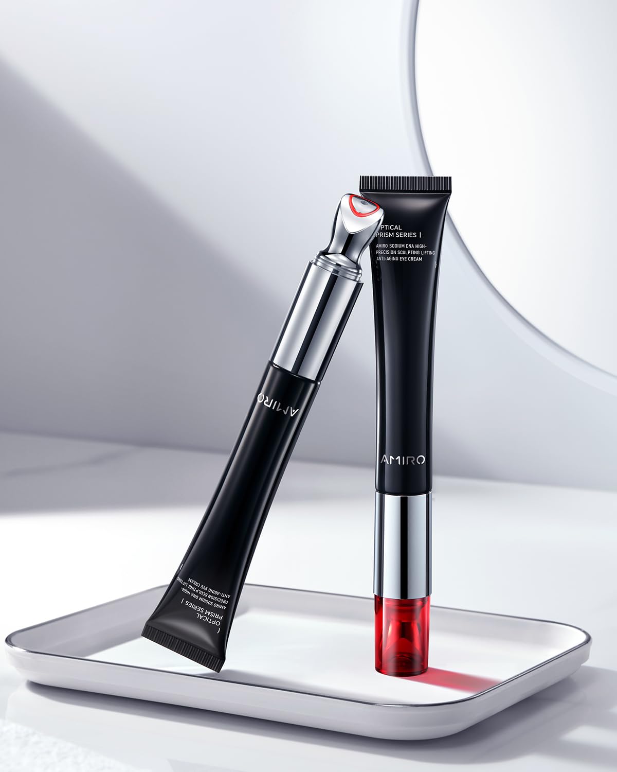 AMIRO PDRN Crema de ojos para terapia de luz roja con masajeador de...