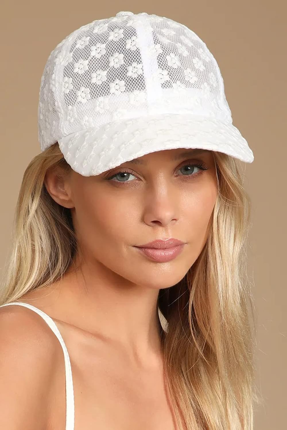 Tidefire Gorras de béisbol de flores pequeñas de encaje para mujer,...