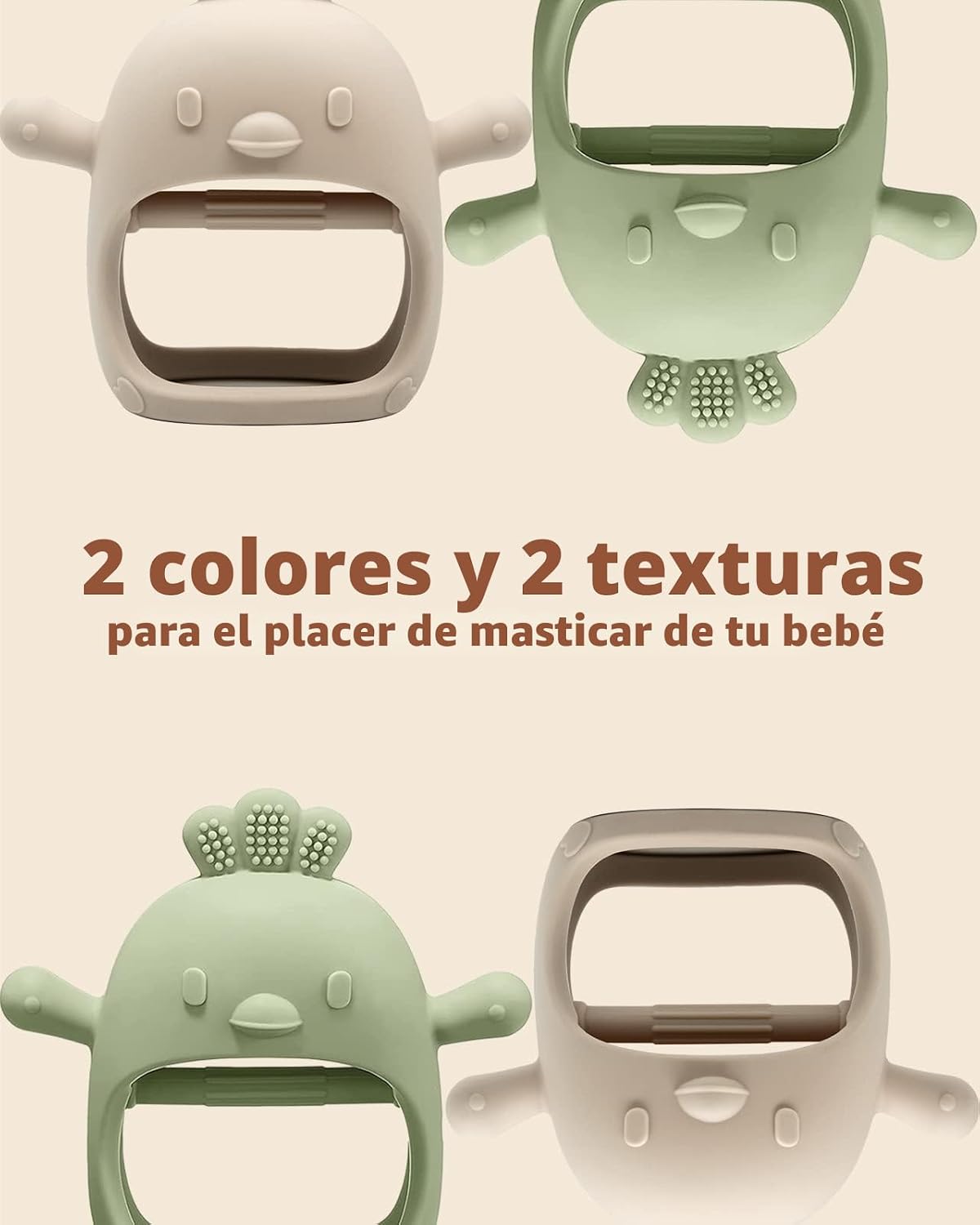 2 Paquetes Juguete de Dentición para Bebés Manopla de Dentición de...