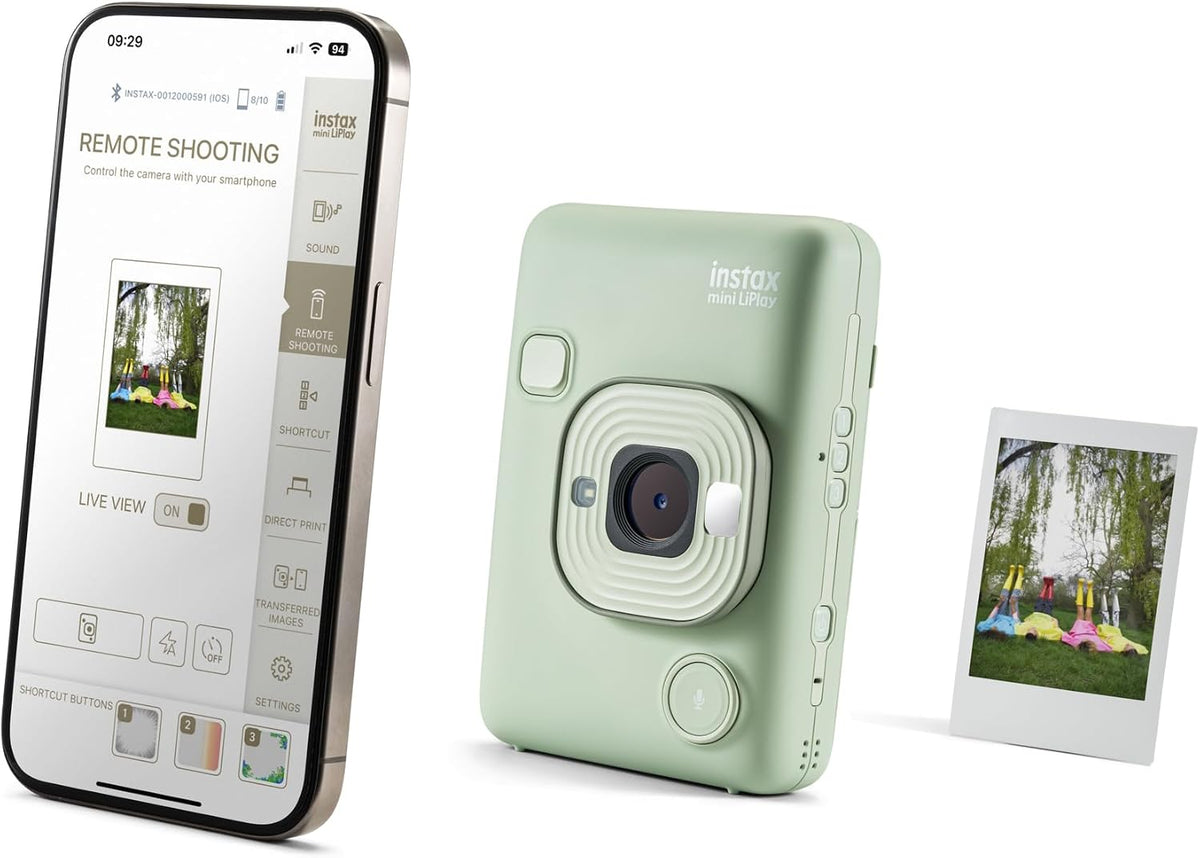 Fujifilm INSTAX Mini LIPLAY Cámara Instantánea Híbrida - Verde Matcha