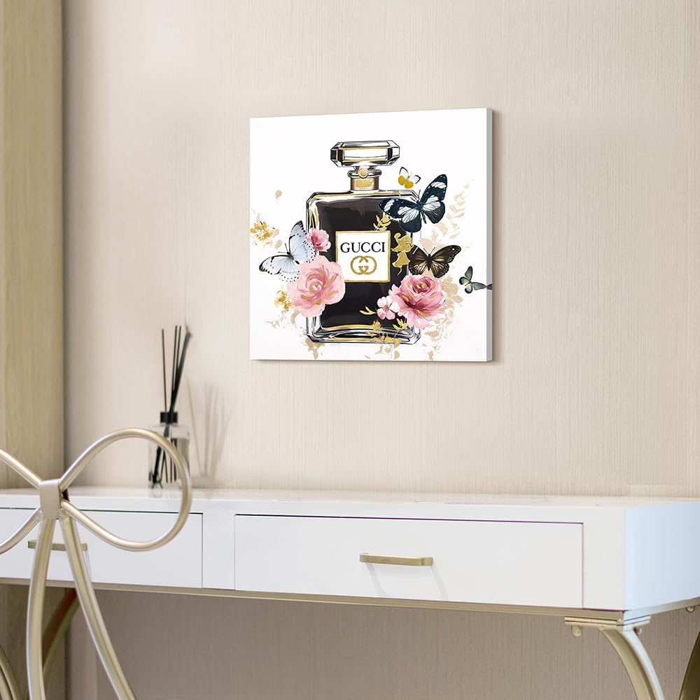 Dream Land Lienzo decorativo para pared con botella de perfume: pin...