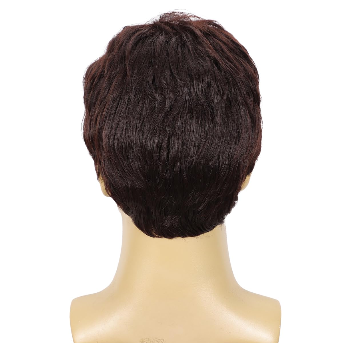 DDHAIR Peluca corta de color marrón para hombre, pelucas sintéticas...