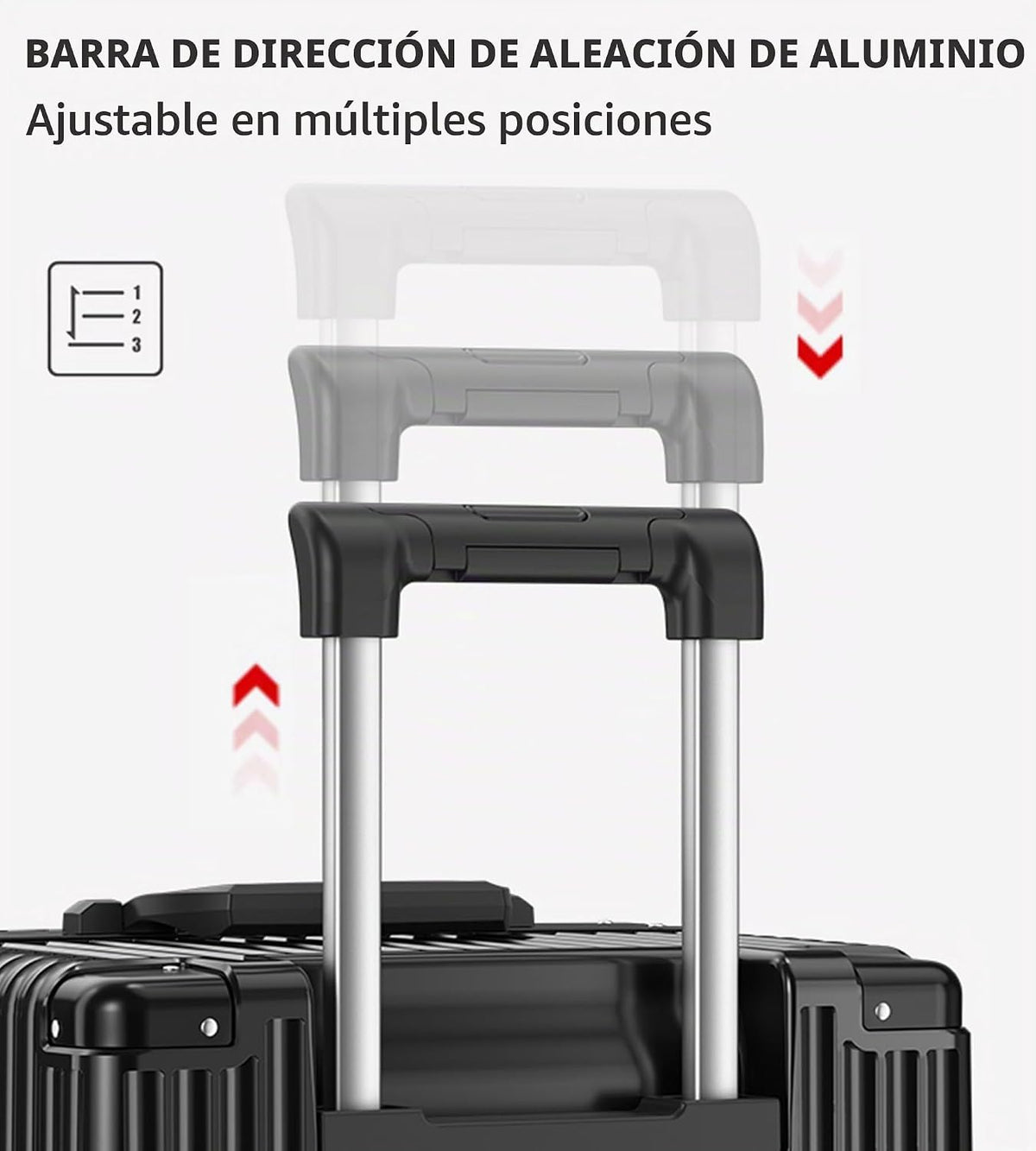 feilario Super Grande Capitán Equipaje de Aluminio con Marco Rígido...
