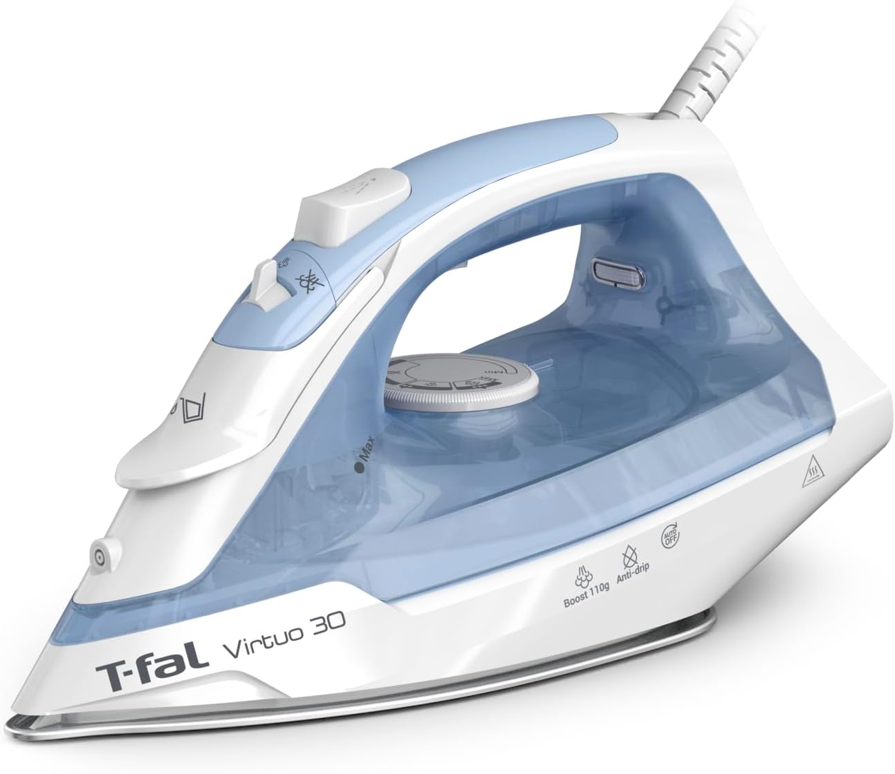 T-Fal Virtuo Plancha de vapor para ropa, vaporizador de ropa, ráfag...