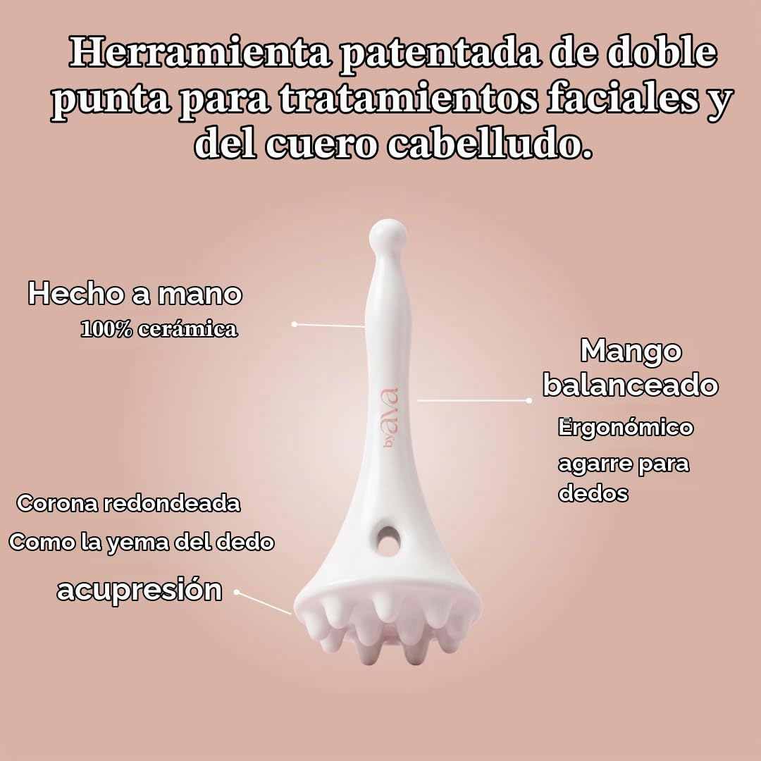 byAVA Masajeador facial y cuero cabelludo Gua Sha, herramienta de c...