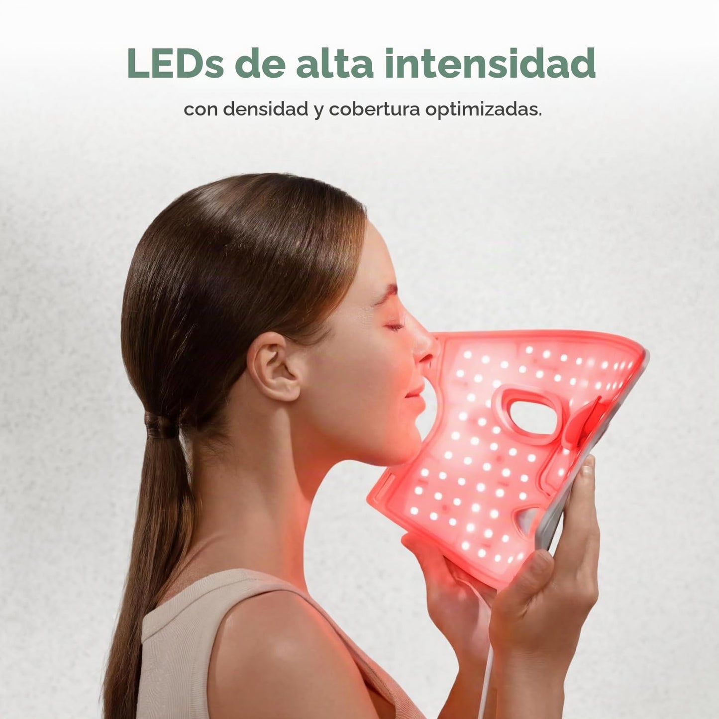 Nanoleaf Máscara facial LED aprobada por la FDA con 7 modos de tera...