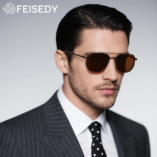 FEISEDY - Lentes de sol polarizados estilo aviador para hombres, ma...