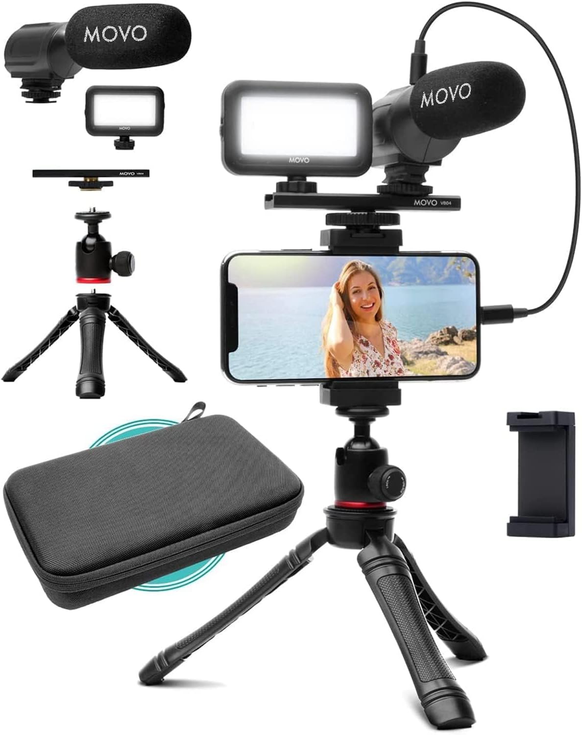 Kit de vlogging Movo iVlogger para iPhone - Compatible con Lightnin...
