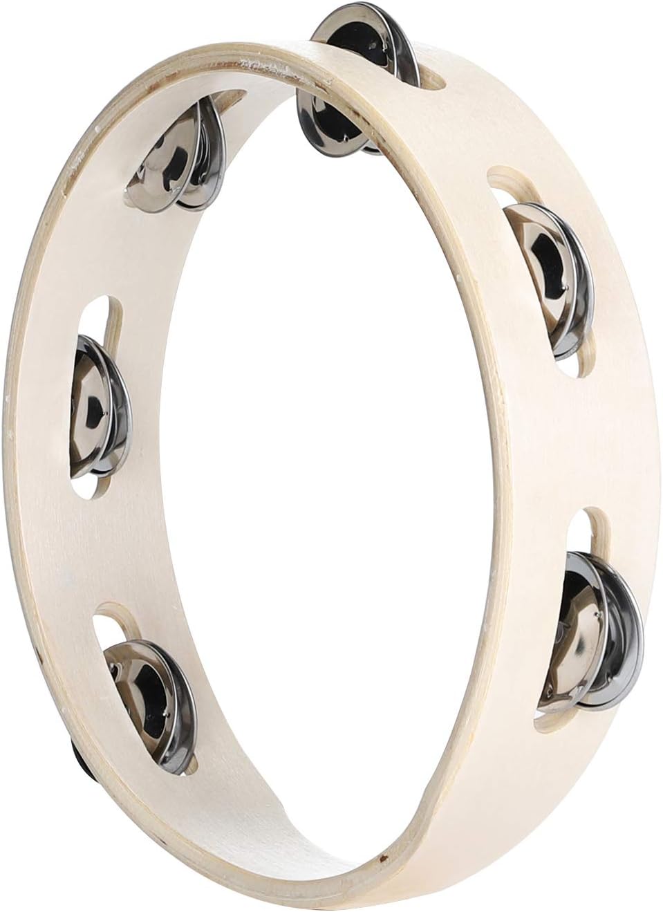 Musfunny - Tambor de mano de 6 pulgadas, de abedul y metal, para pe...