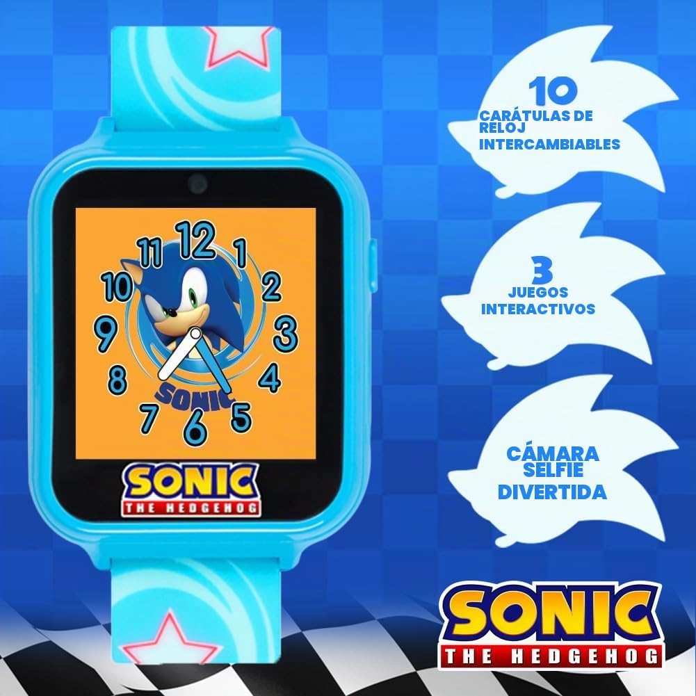 Accutime Niños SEGA Sonic El Erizo Azul Reloj Inteligente Educativo...