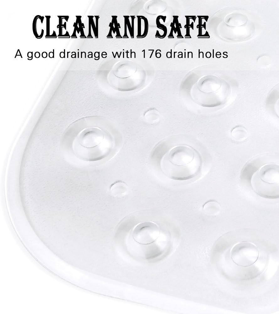 YINENN Tapete de seguridad para bañera de 40 x 16 pulgadas, antides...