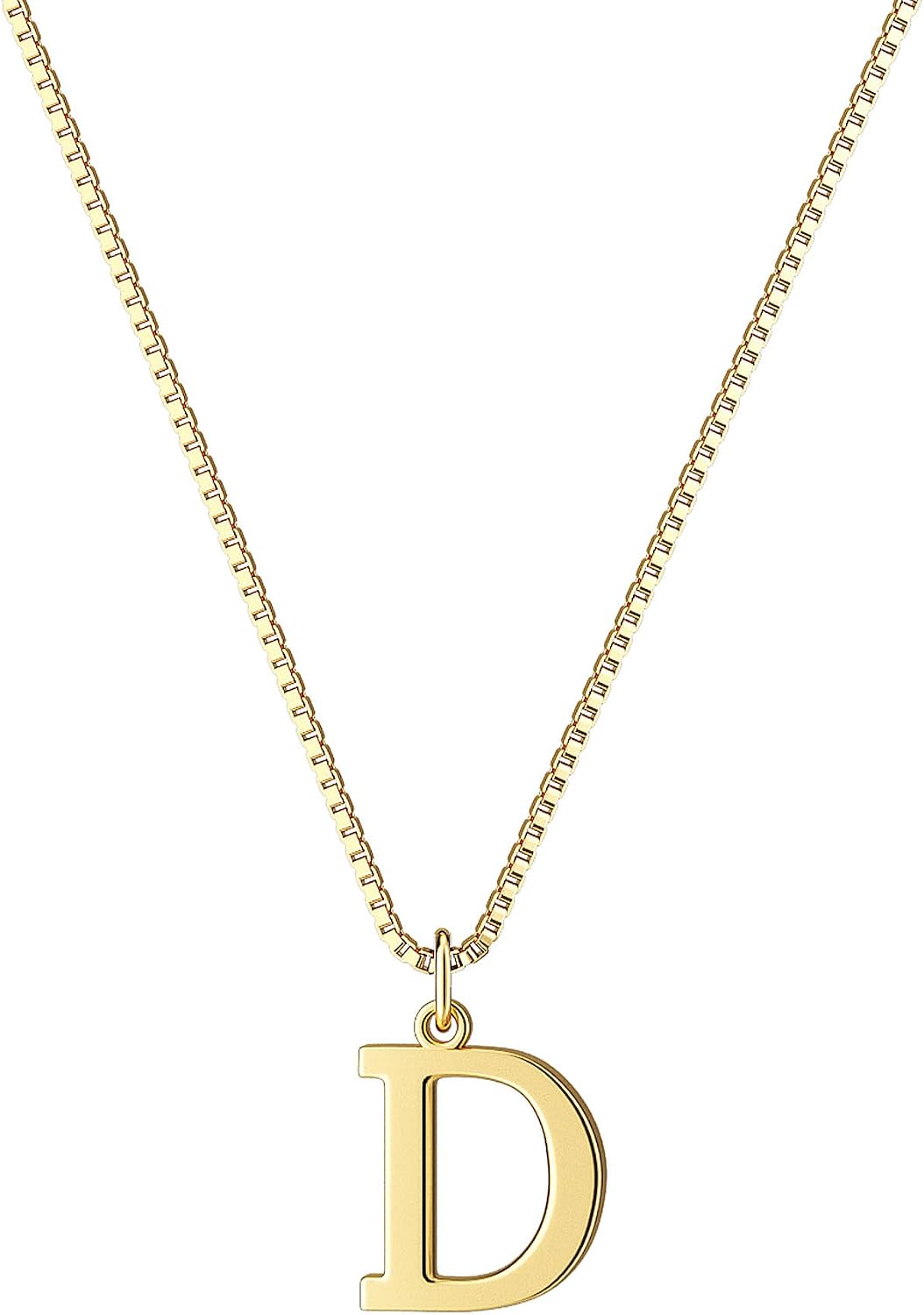 Foxgirl Collares con inicial de oro para mujer, delicado collar con...