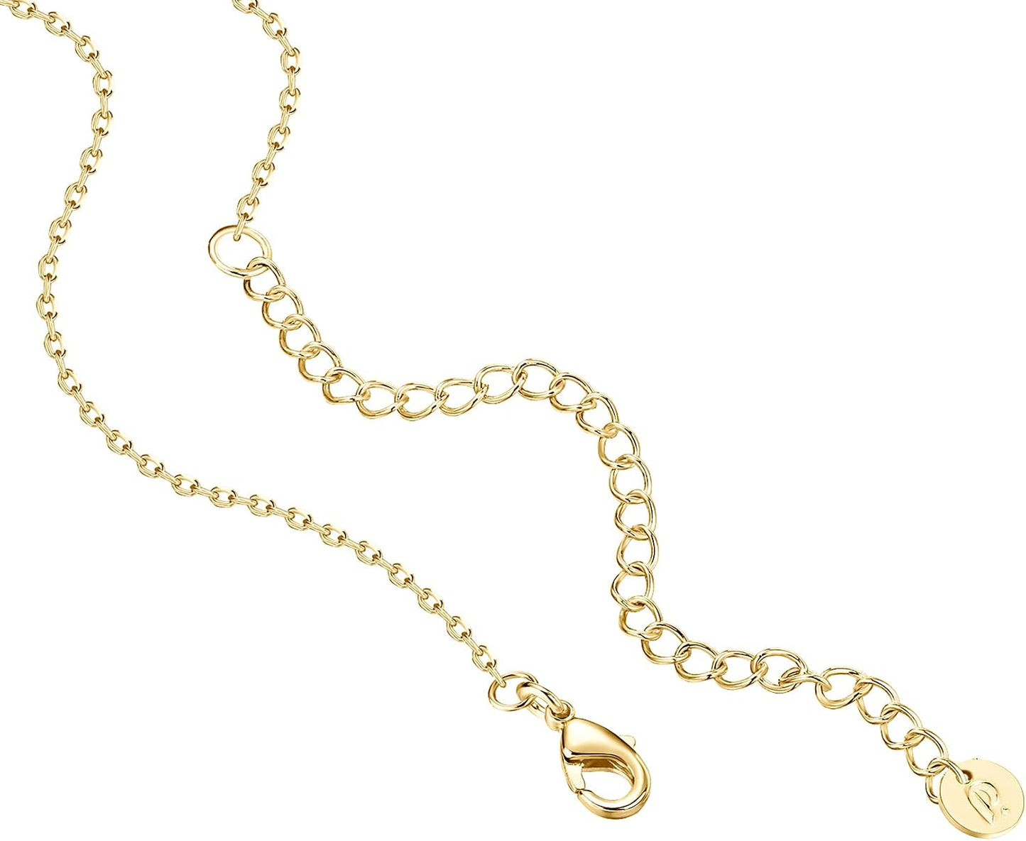 PAVOI Collar de estación chapado en oro de 14 quilates - Collares c...