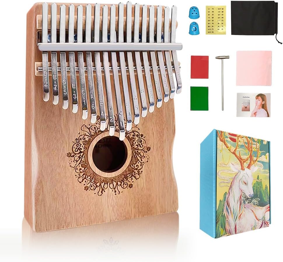 ModouString Kalimba - Piano de pulgar de 17 teclas, instrumentos mu...