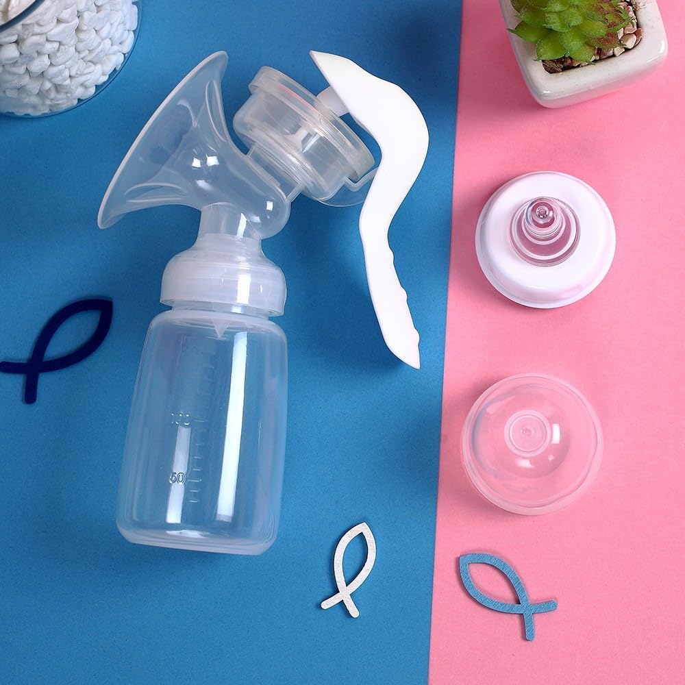 Extractor de leche manual con brida de silicona sin dolor, 3 nivele...