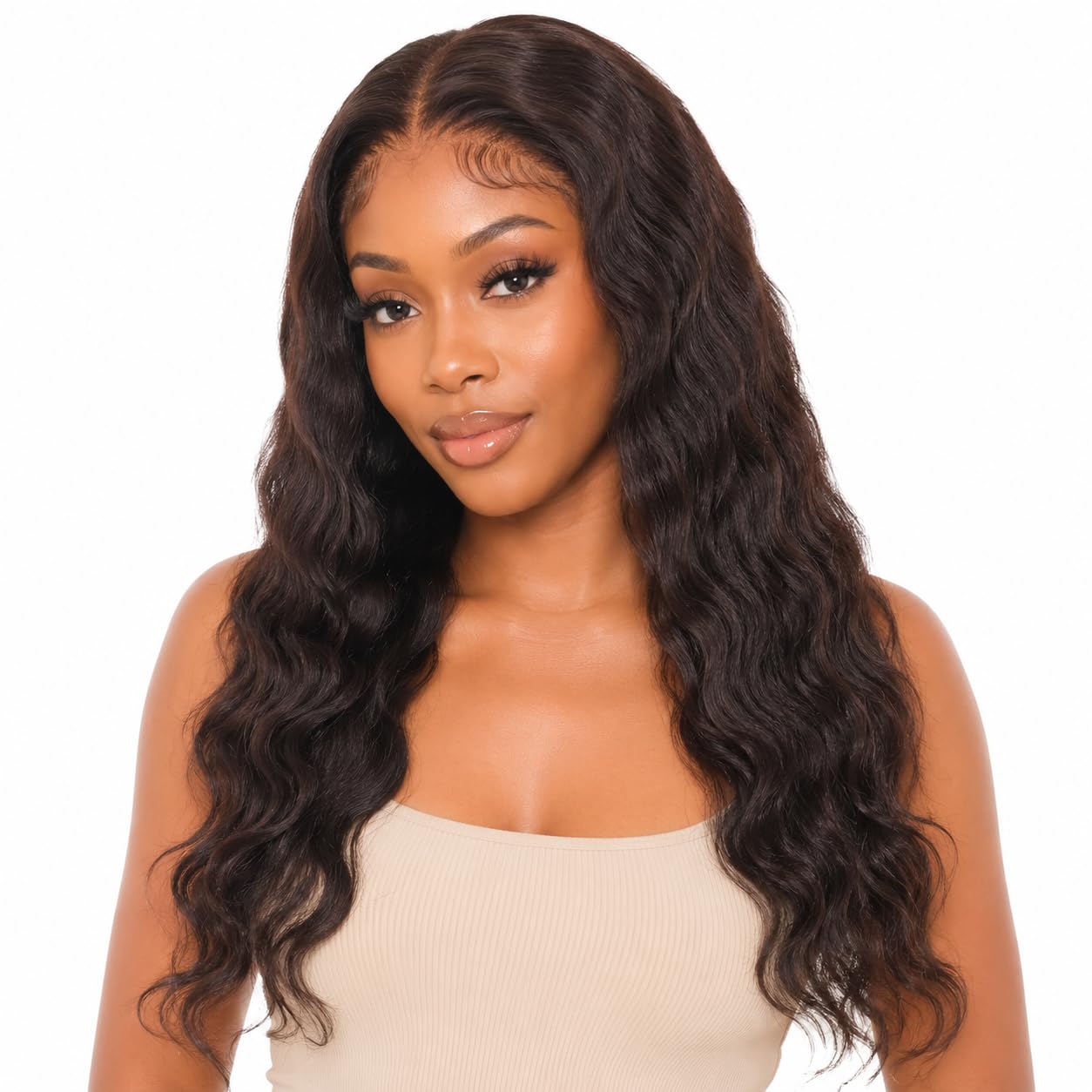 ManeMajesty Peluca de cabello humano ondulado para mujer, 28 pulgad...