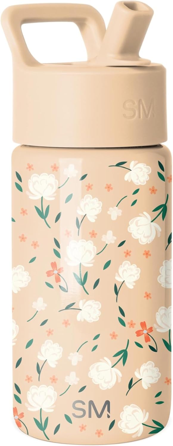 Simple Modern Kids Summit - Botella de agua con tapa con pajilla, v...
