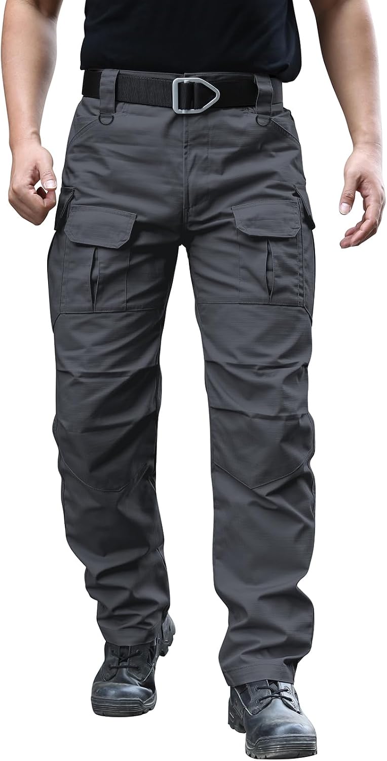 Hiwise Pantalones tácticos elásticos para hombre, resistentes al ag...