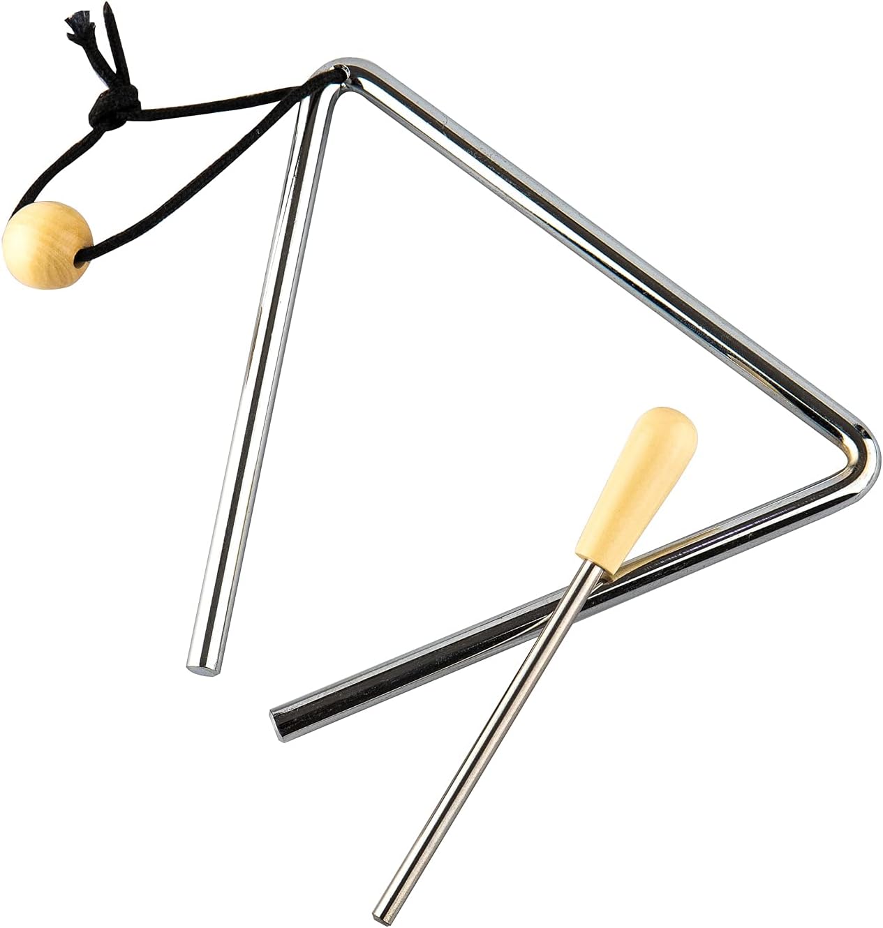 Musfunny Triángulo musical de acero con percutor, triángulos de ace...