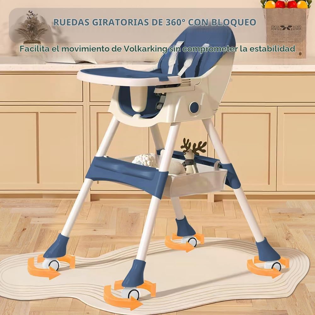 Sillas altas para bebés y niños, 4 en 1, silla alta para bebé conve...
