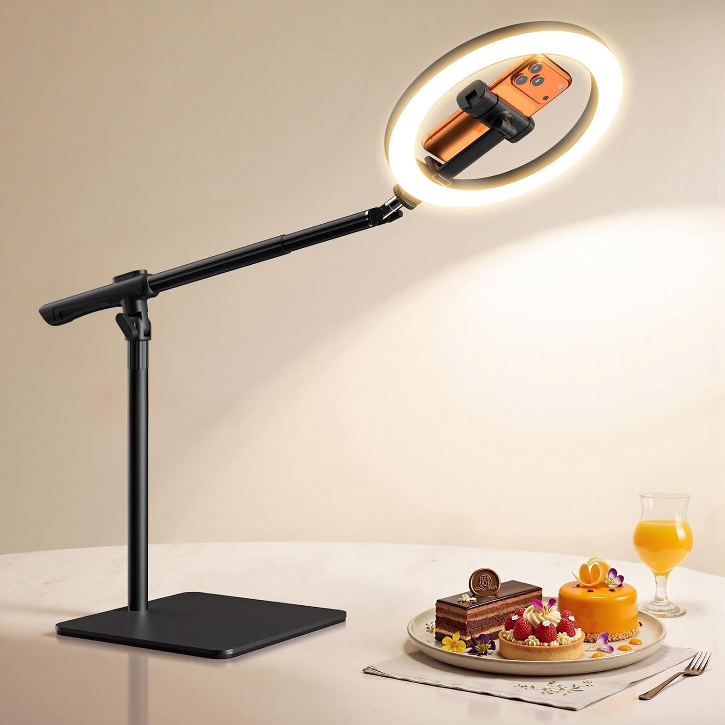 LUXSURE Anillo de luz con soporte magnético para teléfono, soporte...