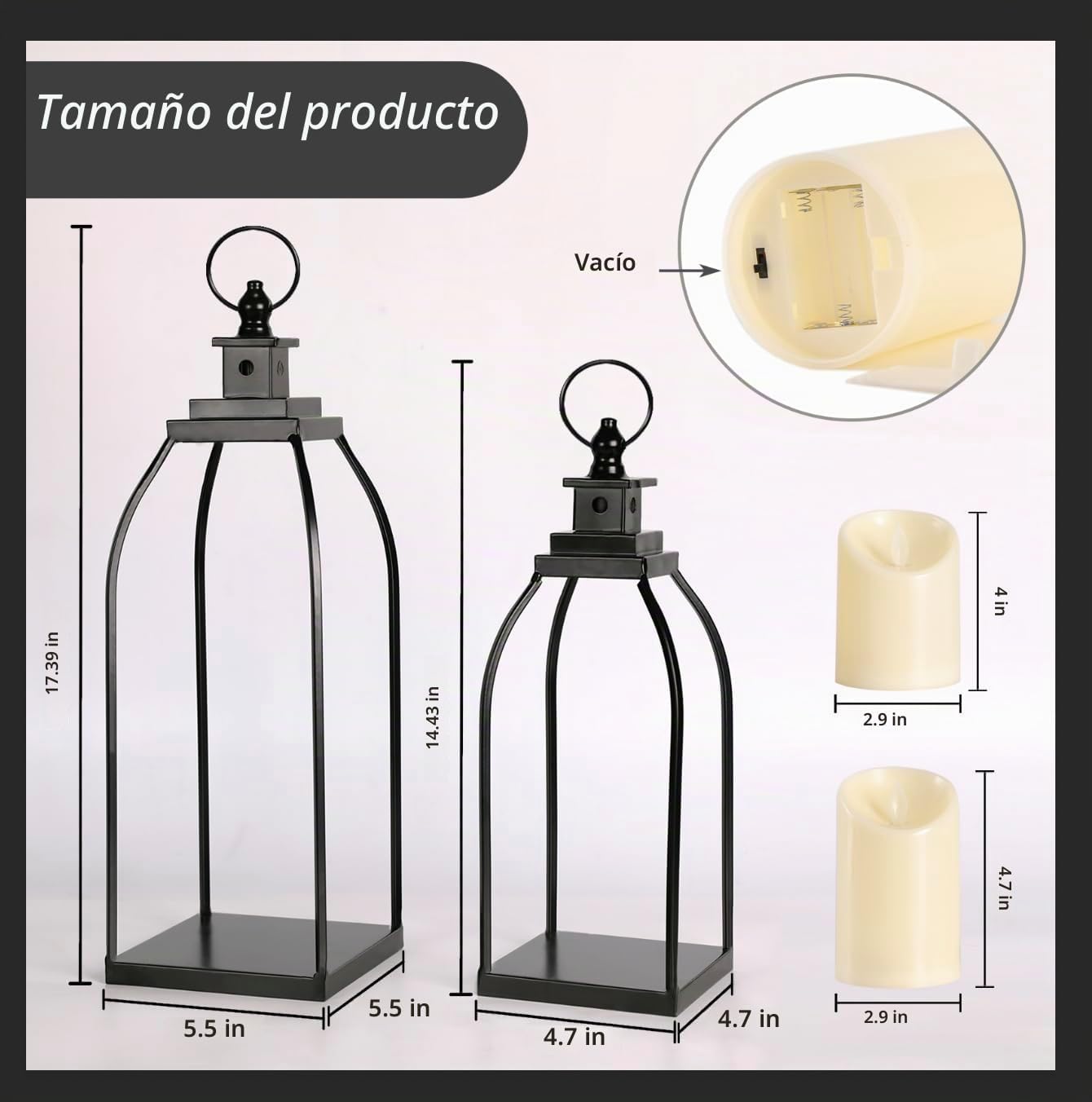 DARJEN Farol moderno para decoración de casa de campo para exterior...