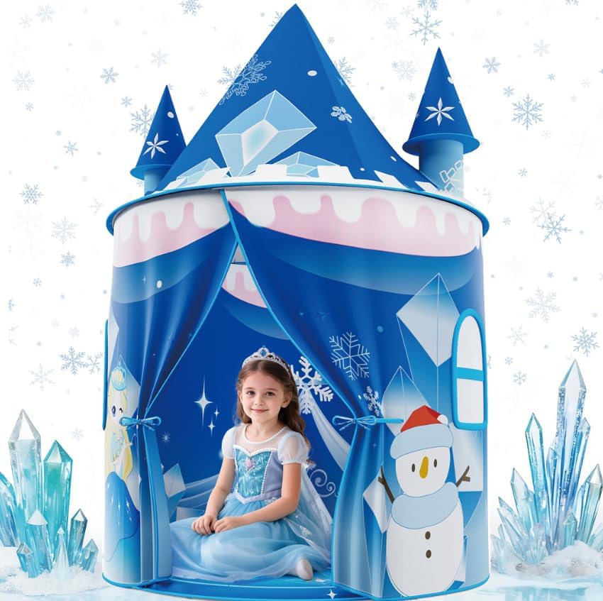 Skirfy Tienda de campaña de juegos de princesa, juguete congelado p...
