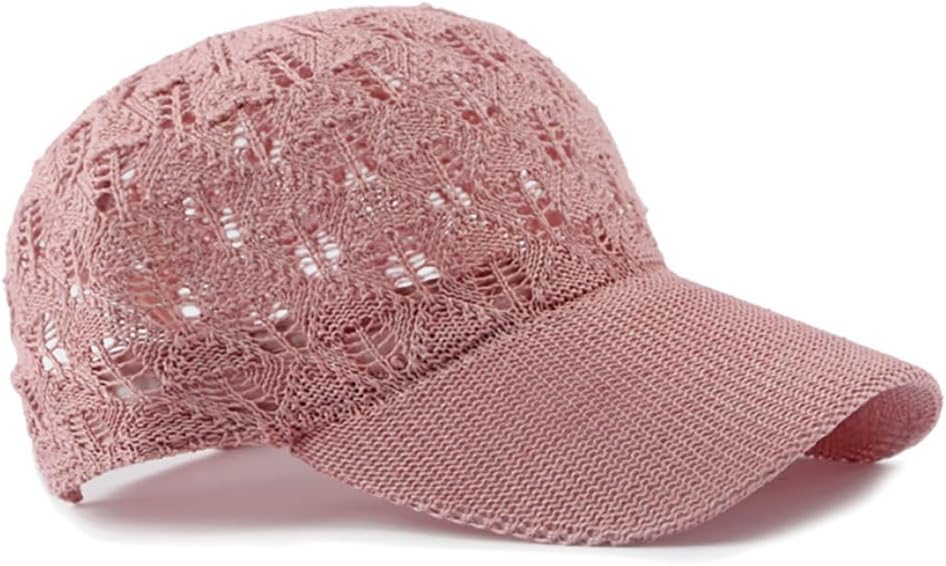 FASHIXD Gorra de béisbol de malla tejida para mujer, gorra de camio...
