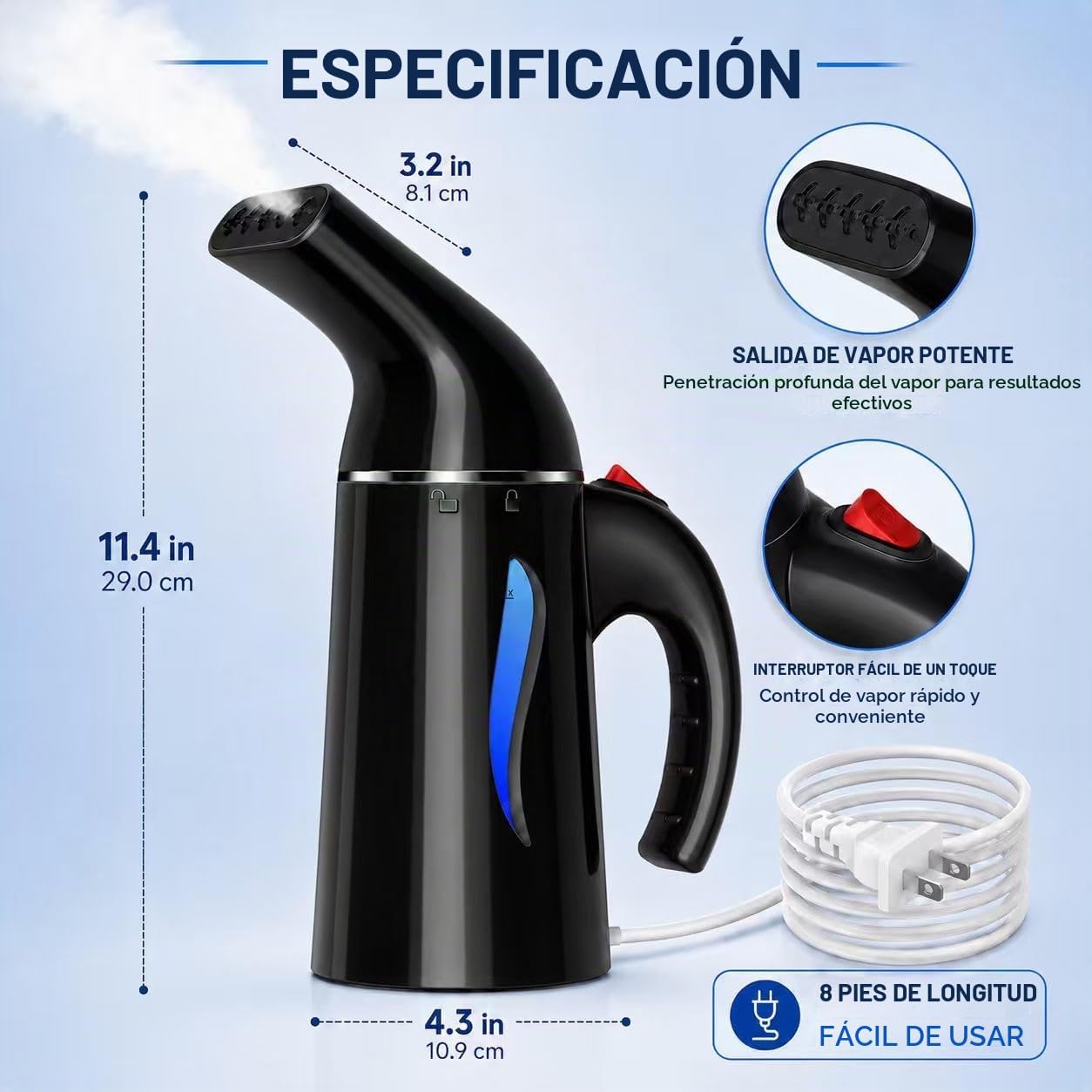 Vaporizador para ropa, vaporizador portátil para ropa, vaporizador...