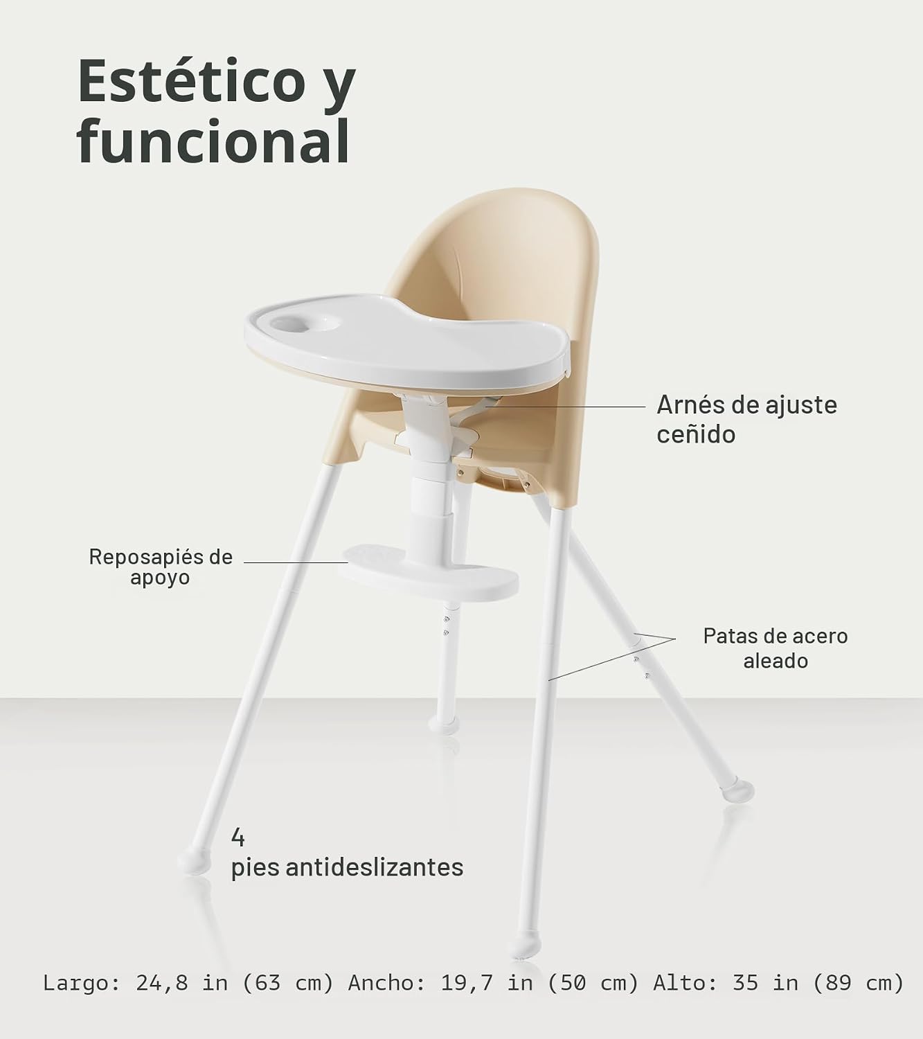 Trona plegable 3 en 1 de Funny Supply, silla alta portátil y conver...