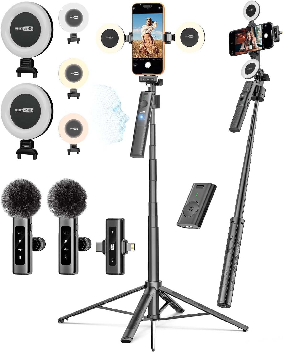 USKEYVISION - Kit de vlogging, elementos esenciales para creadores...