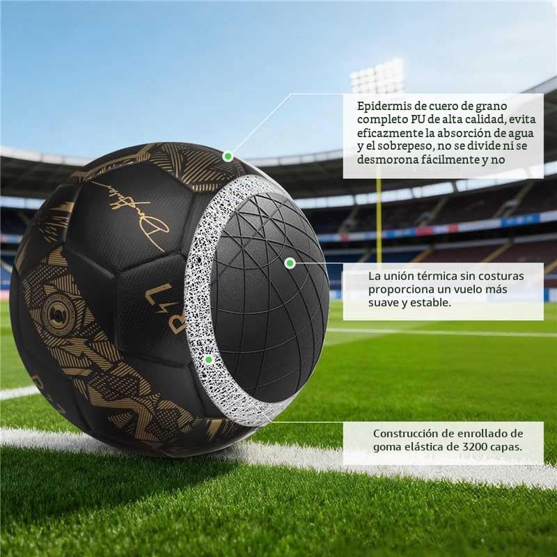 Balón de fútbol sin costuras tamaño 4\/5, termoadherido para entren...