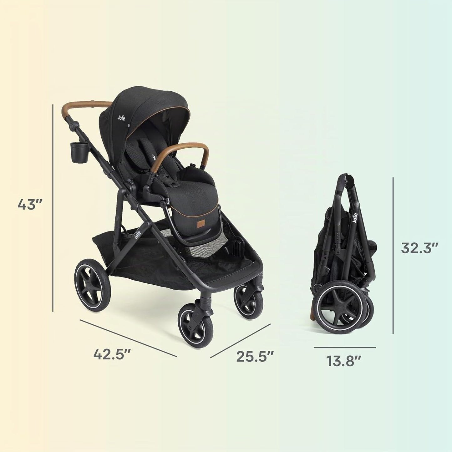 Joie Chive Silla de Paseo Modular de Individual a Doble, 20+ Modos...