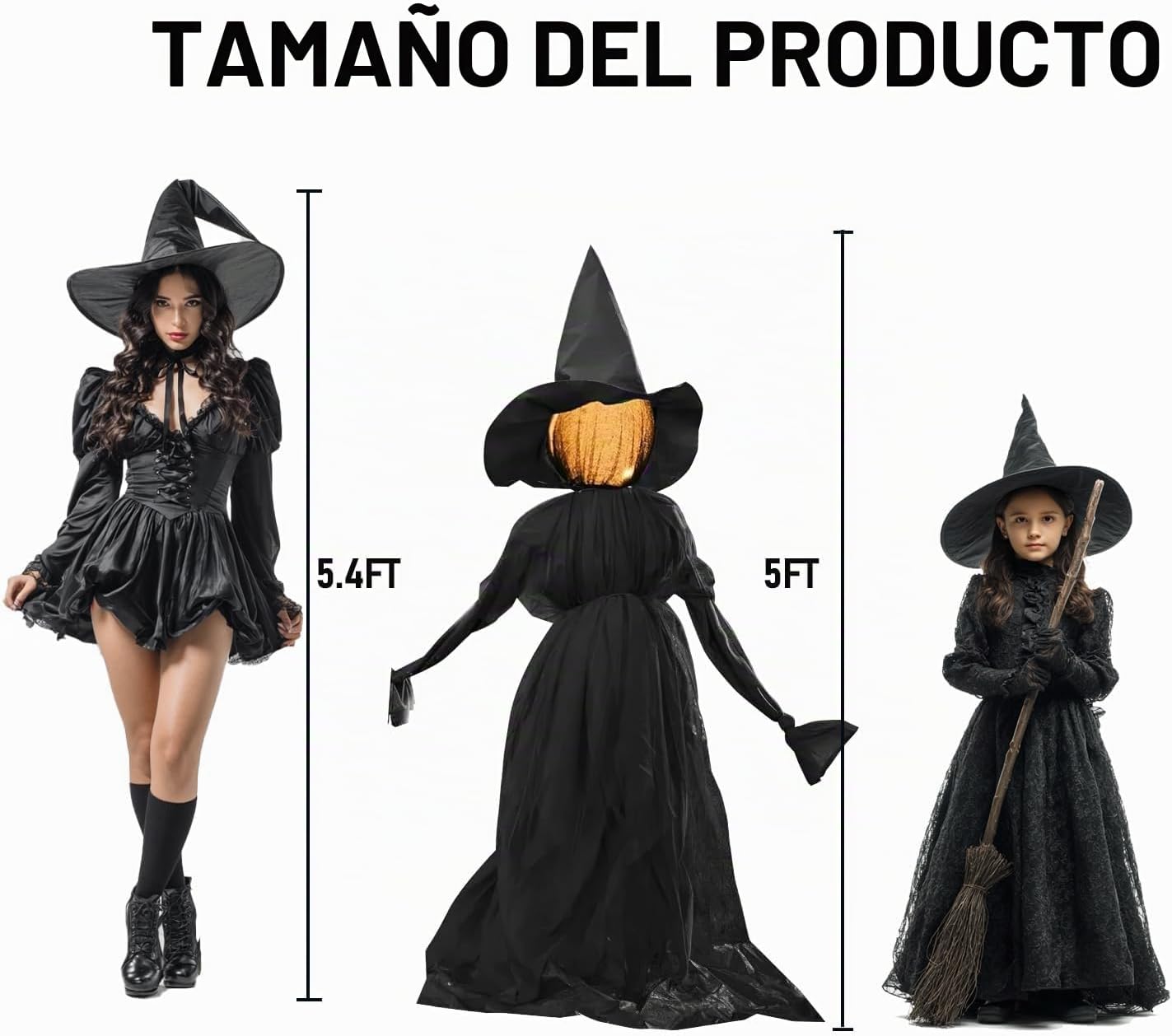 Hourleey - Decoraciones de Halloween para exteriores, paquete de 3...
