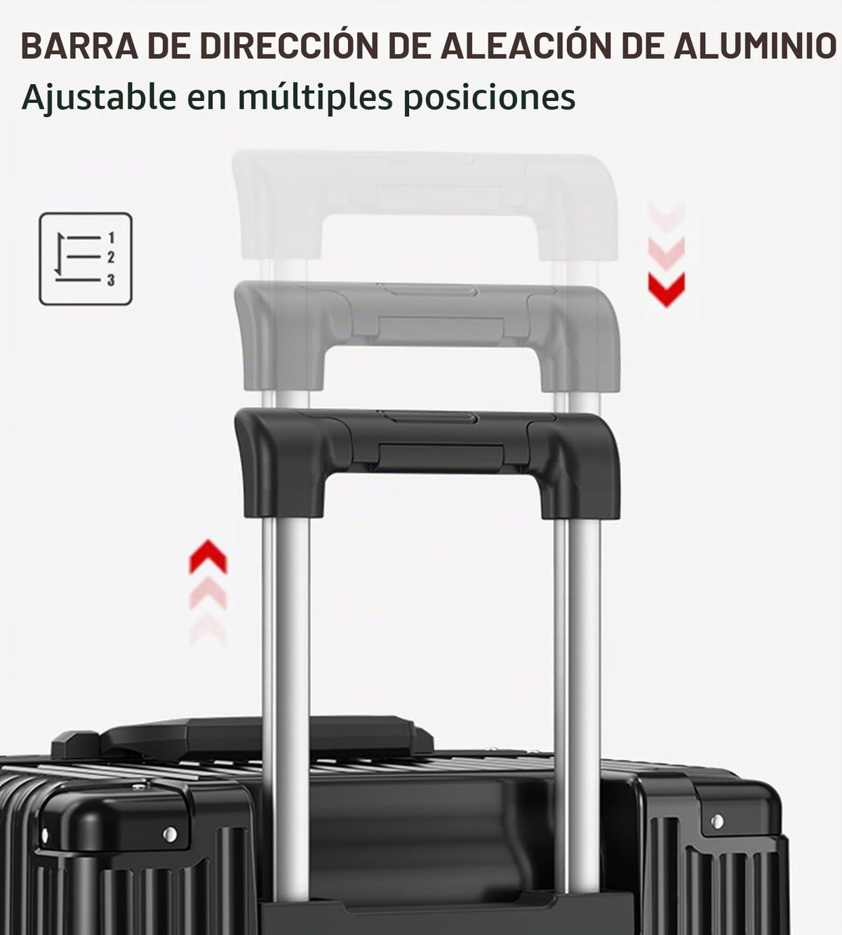 feilario Equipaje comprobado con marco de aluminio súper grande, ru...